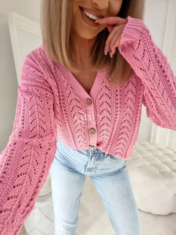 Sweter WOOD – różowy