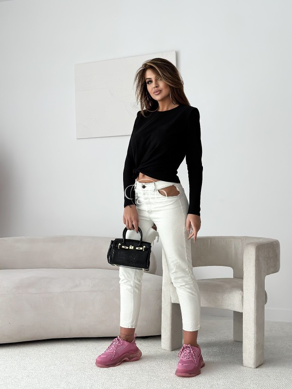 Bluzka Mia Style z kieszonką czarna