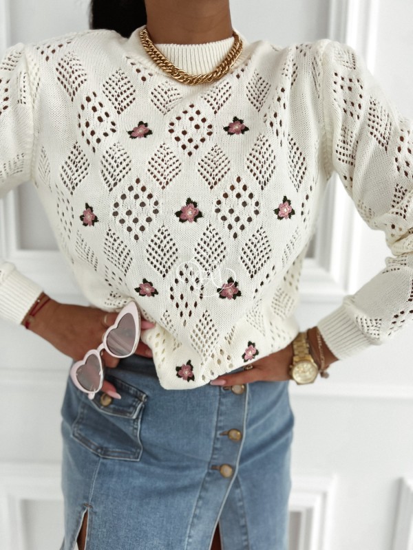 Sweter Magic biały/ecru