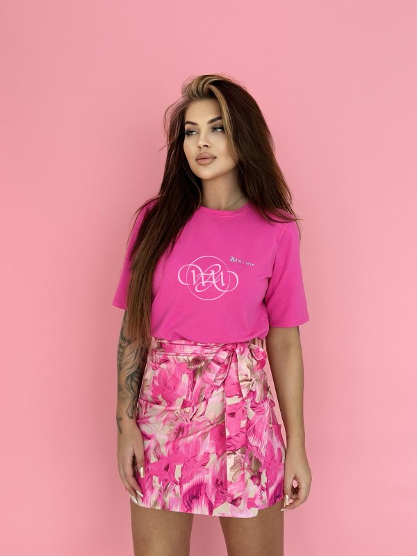 T-shirt Mia Style ciemny róż